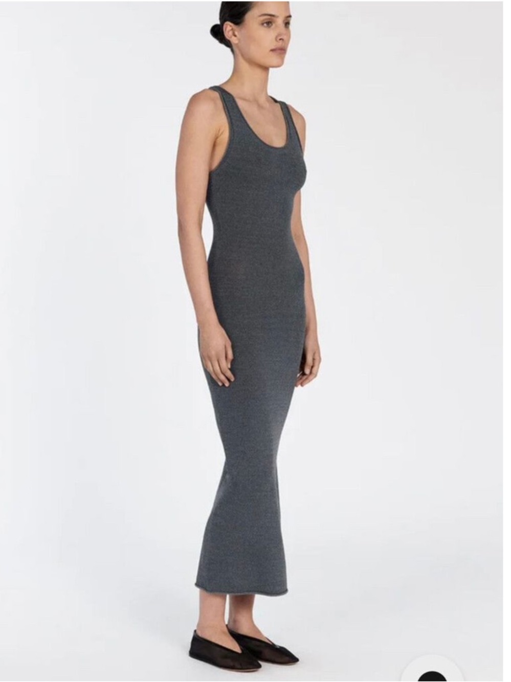 DISSH Sleeveless Ribbed Maxi Dress - Gray